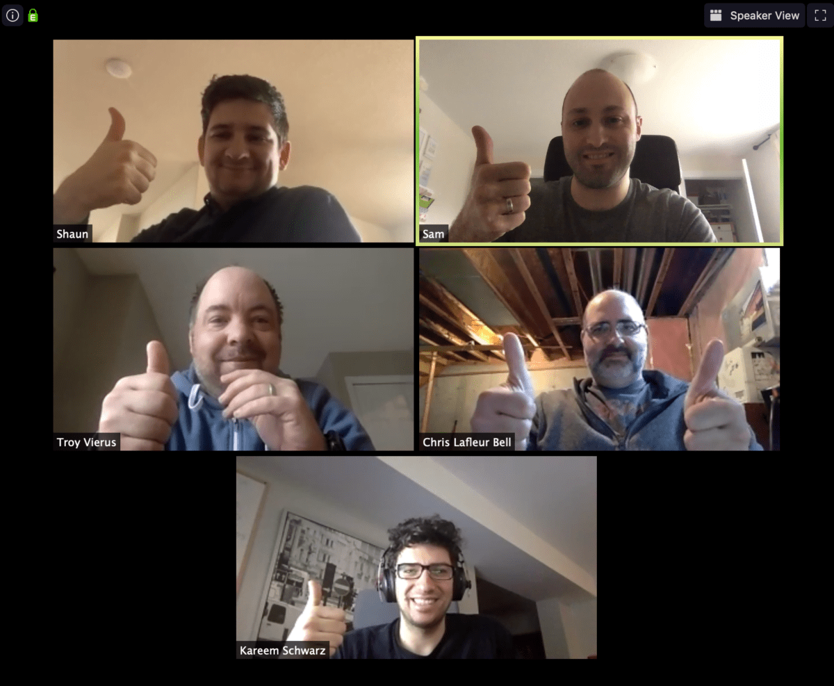 Screenshot of a Zoom call the SupportMyMac had